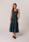 Love Stitch Sleeveless Tiered dress w/Lace Trim