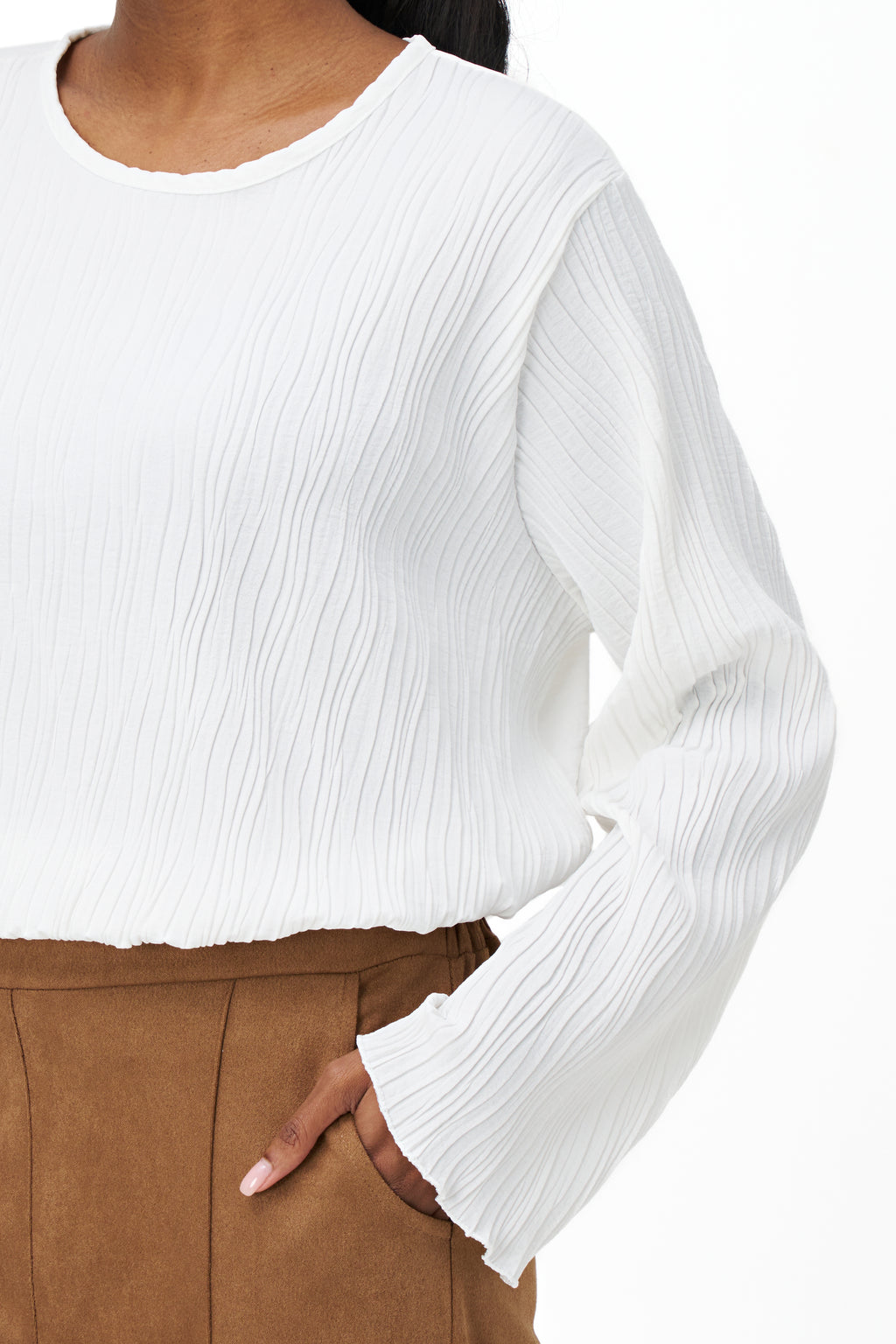 M Crinkle Fabric Blouse