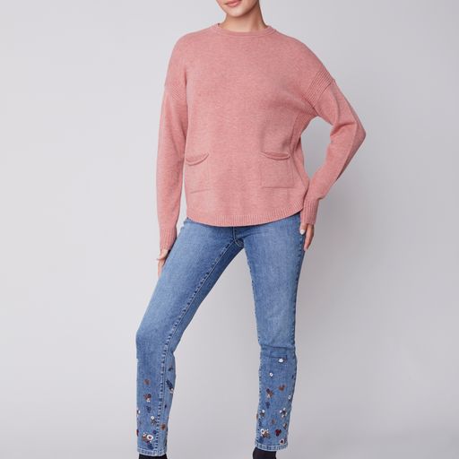 Charlie B Sweater w/Detachable Scarf