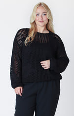 Dex Plus Floral Crochet Sweater