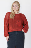 Dex Plus Floral Crochet Sweater