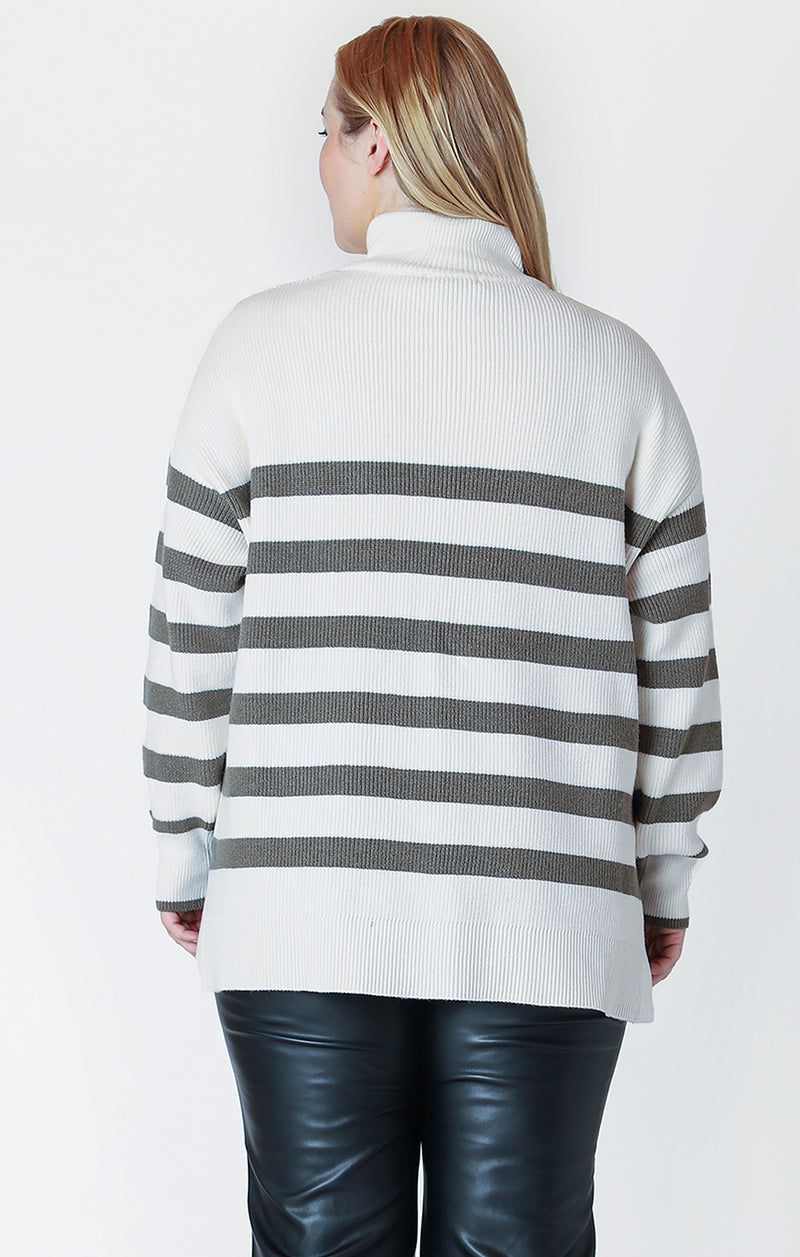 Dex Plus Zippered Collar Sweater