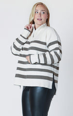 Dex Plus Zippered Collar Sweater