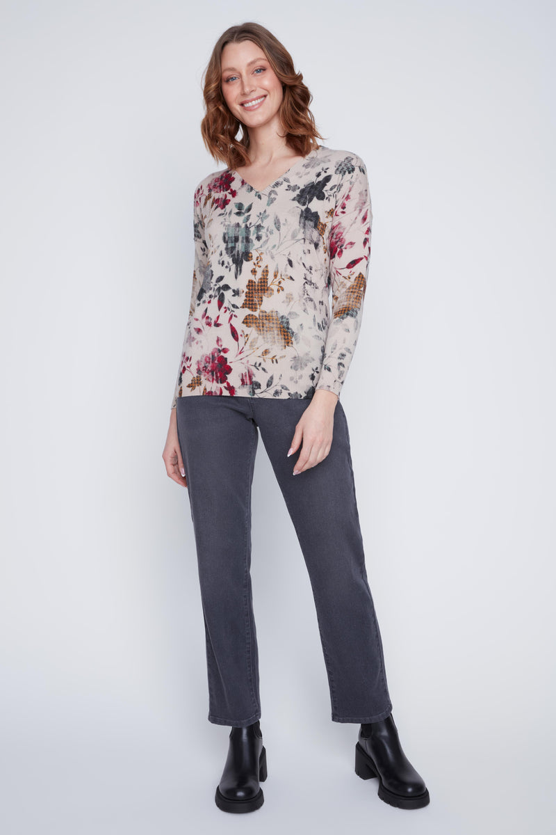 CYC V-Neck Floral Sweater