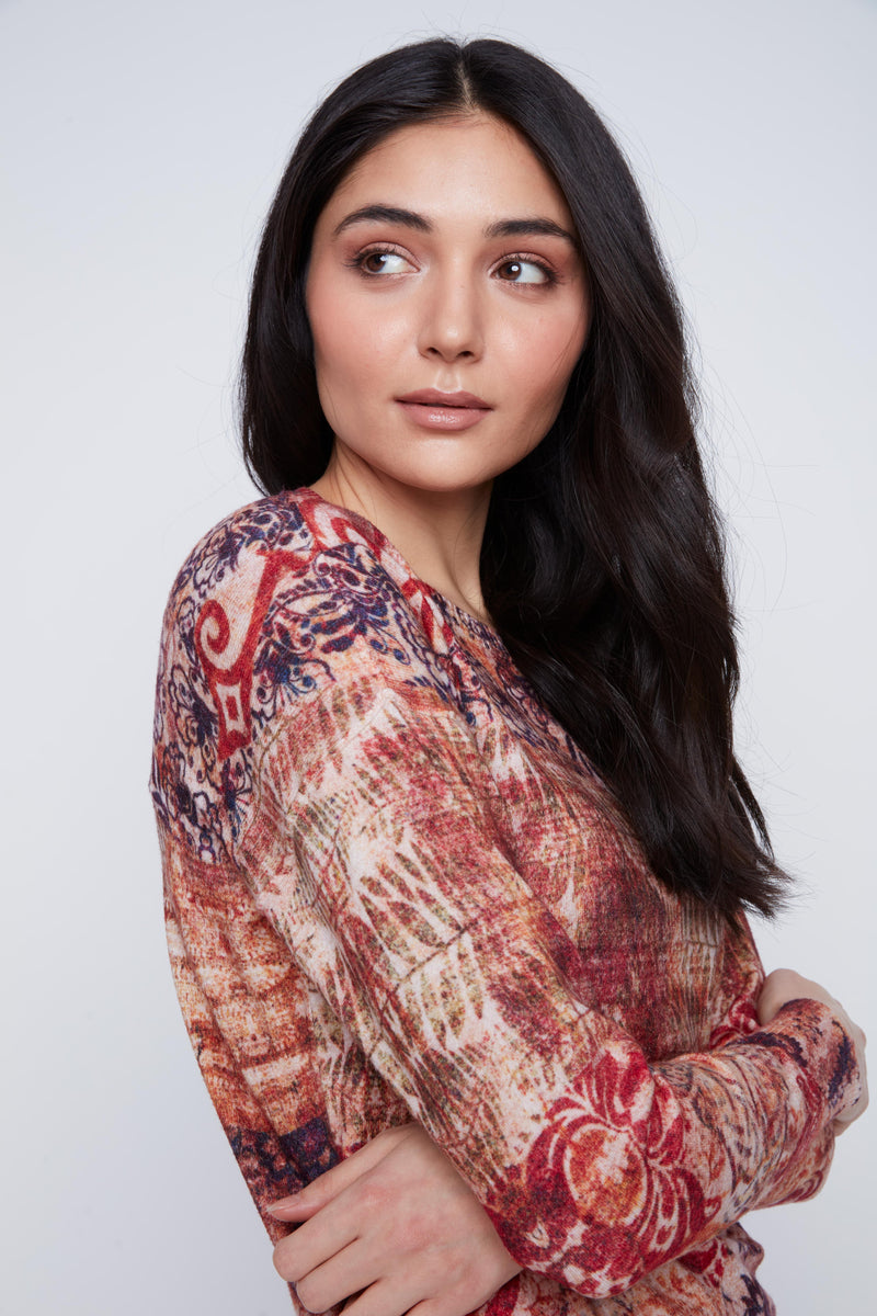 CYC Printed Crew Neck Sweater