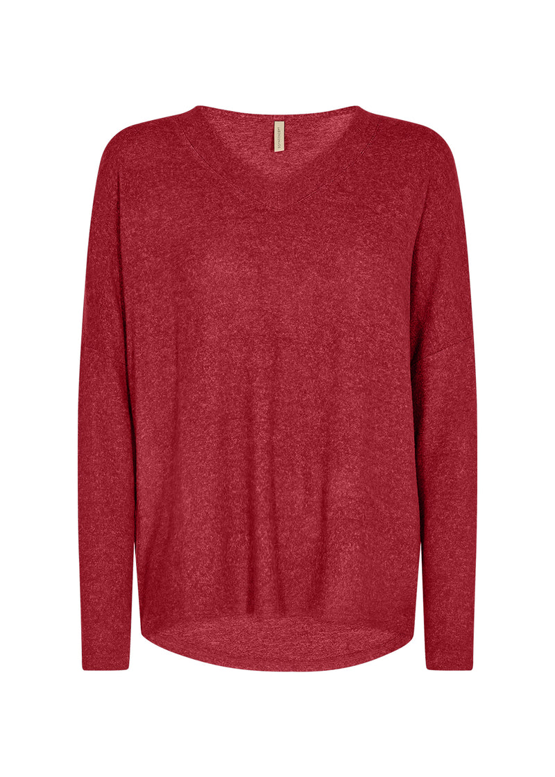 Soya Concept Micro Fleece V-Neck Sweatre