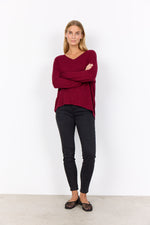 Soya Concept Micro Fleece V-Neck Sweatre