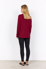 Soya Concept Micro Fleece V-Neck Sweatre