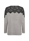 Soya Concept Fleece Top w/Lace Trim