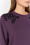 Soya Concept Modal Top w/Beaded Leaves