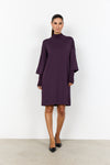 Soya Concept Modal Dress w/Ribbed Funnel neck