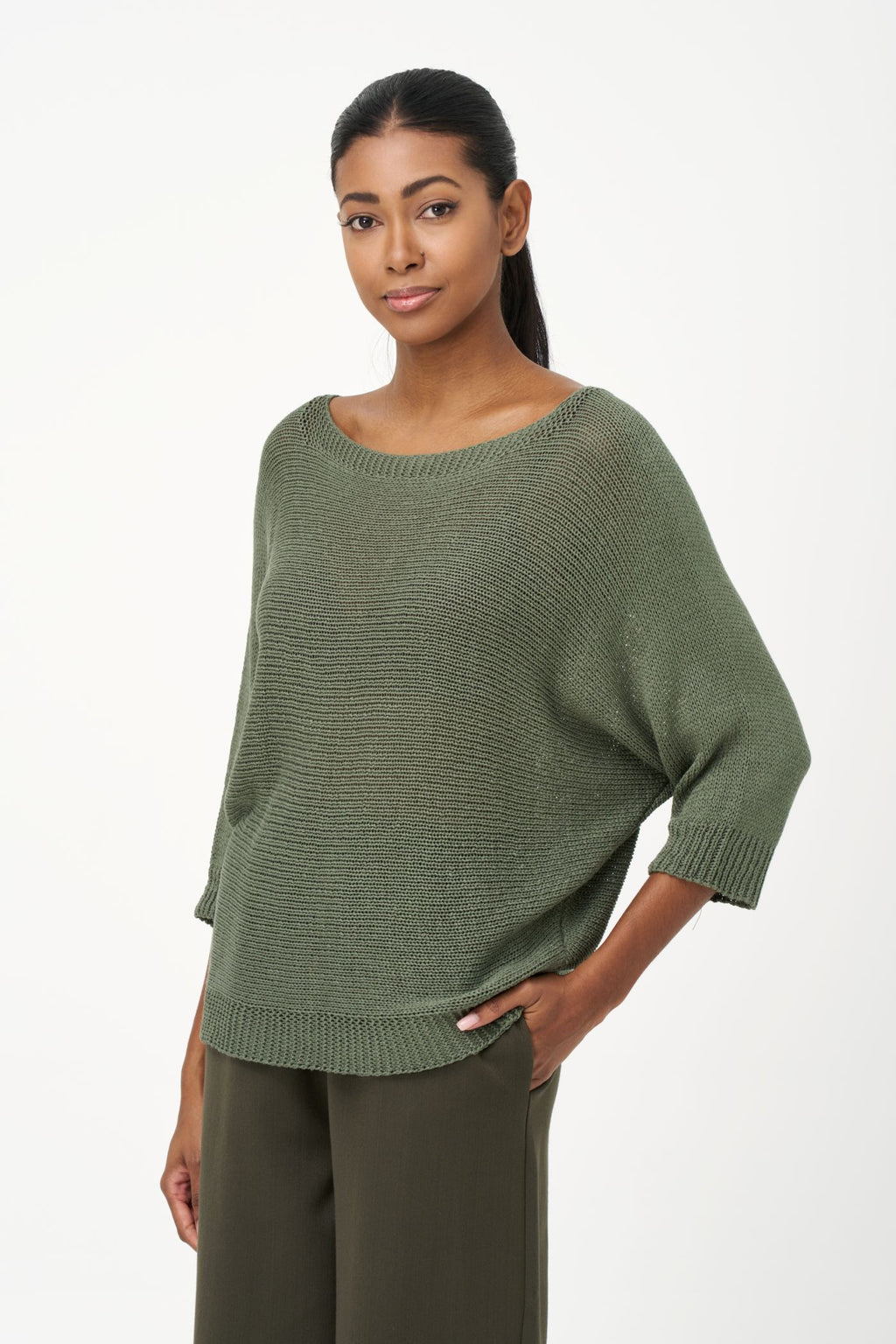 M Light Weight Dolman Sleeve Sweater
