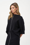 M 3/4 Sleeve Sweater w/Center Seam
