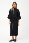 M 3/4 Sleeve Sweater w/Center Seam