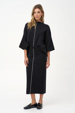 M 3/4 Sleeve Sweater w/Center Seam