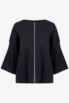 M 3/4 Sleeve Sweater w/Center Seam