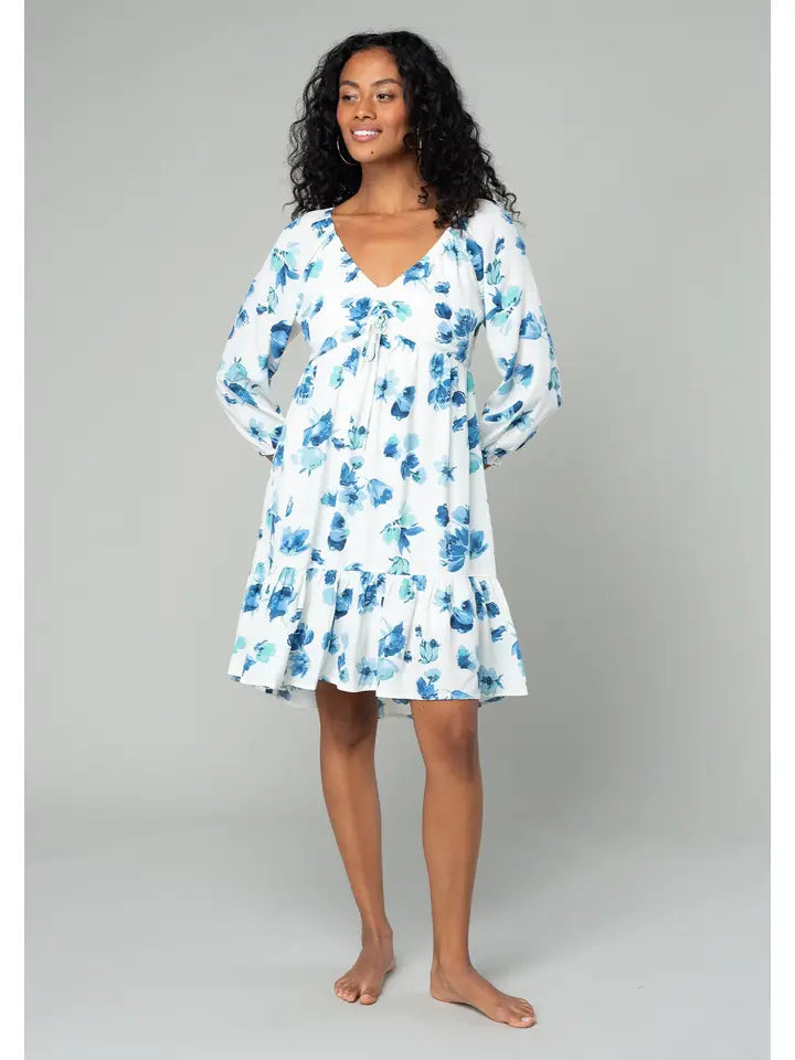 Love Stitch 3/4 Sleeve Floral Dress