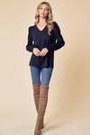Doe and Rae Puff Sleeve Knit Top