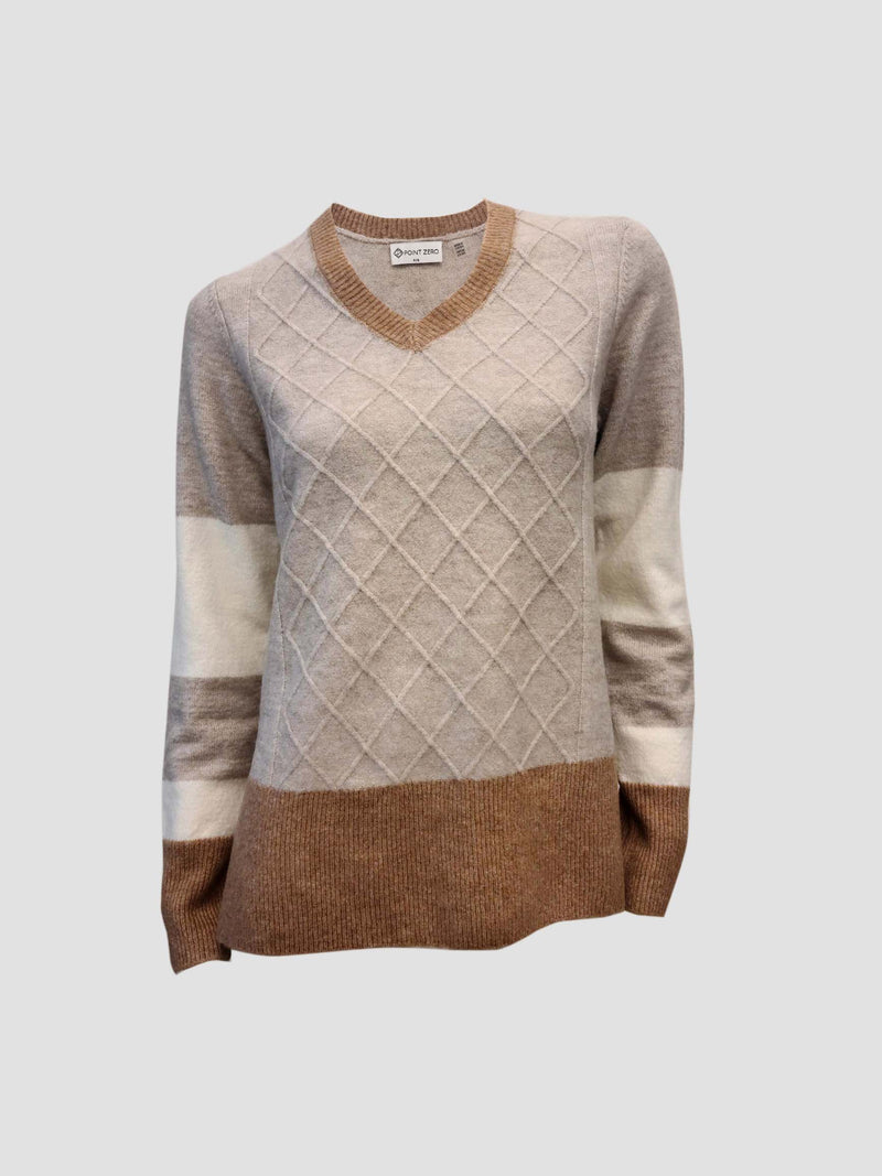 Point Zero Argile Color Blocked Sweater