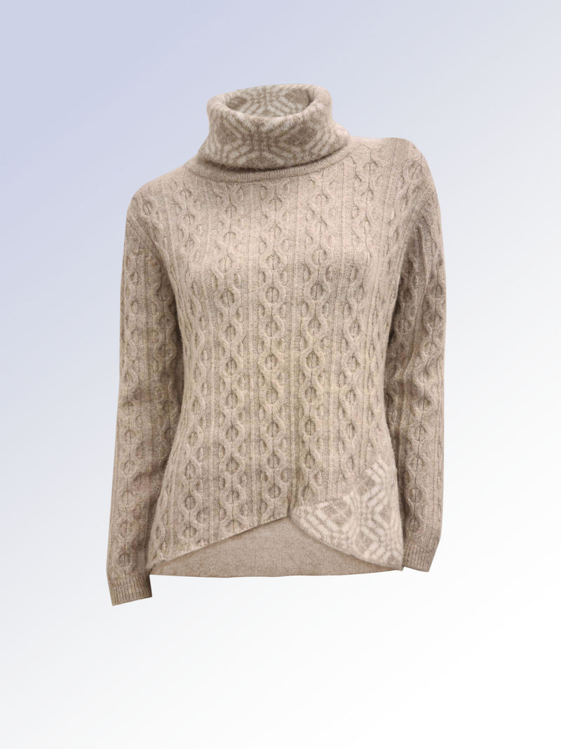 Point Zero Cowl Neck Sweater w/Buttons