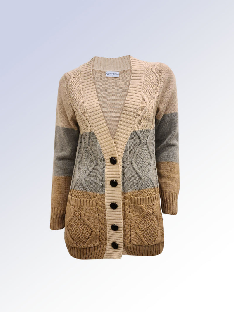 Point Zero Striped Cardigan