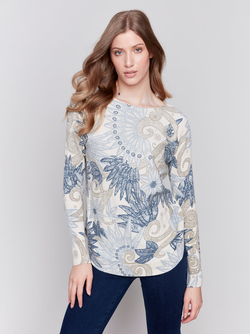 Charlie B Printed Sweater