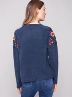 Charlie B Embroidered Raglan Sleeve Sweater