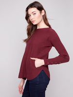 Charlie B Sweater w/Lacing on the Sleeve
