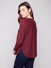 Charlie B Sweater w/Lacing on the Sleeve
