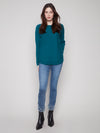 Charlie B Sweater w/Lacing on the Sleeve
