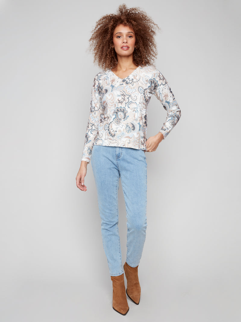 Charlie B Printed Sweater