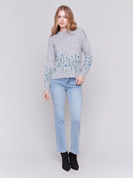 Charlie B Sweater w/Floral Embroidery