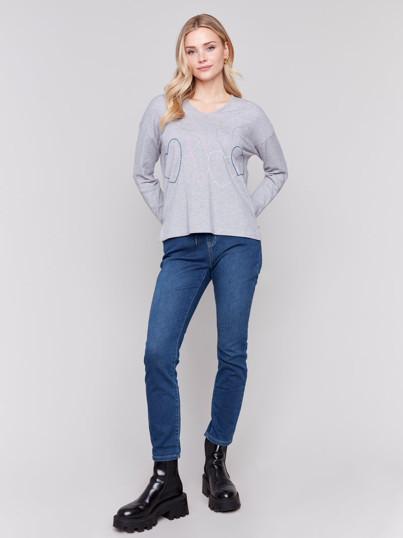 Charlie B Heart Stitch Sweater