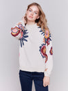 Charlie B Large Floral Print Sweater