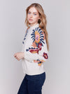 Charlie B Large Floral Print Sweater