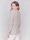 Charlie B Foiled Cable Knit Sweater