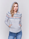 Charlie B Ski Pattern Hooded Sweater