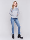 Charlie B Ski Pattern Hooded Sweater