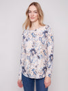 Charlie B Printed Round Hem Sweater