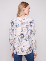 Charlie B Printed Round Hem Sweater