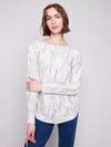 Charlie B Printed Round Hem Sweater