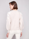Charlie B Sweater w/Embroidered Flowers