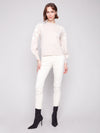 Charlie B Sweater w/Embroidered Flowers