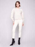Charlie B Sweater w/Embroidered Flowers