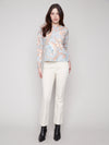 Charlie B Printed Crew Neck Sweater