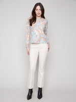 Charlie B Printed Crew Neck Sweater