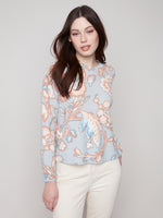 Charlie B Printed Crew Neck Sweater