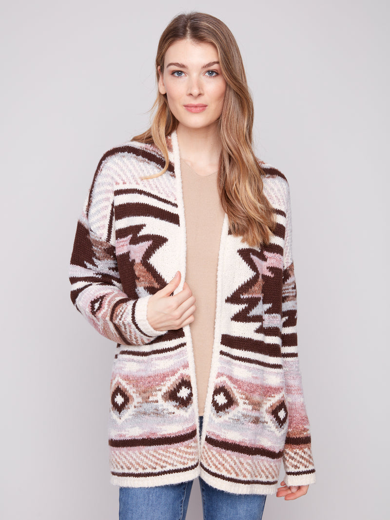 Charlie B Jaquard Cardigan