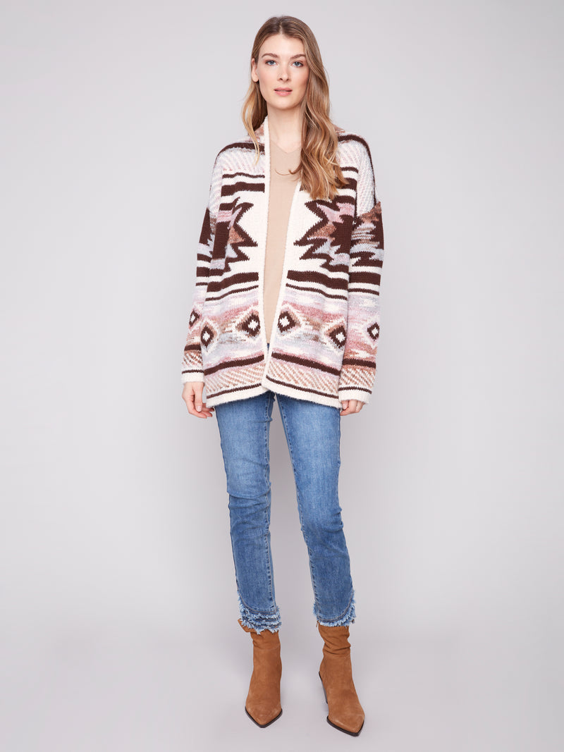 Charlie B Jaquard Cardigan