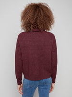 Charlie B Textured Small Cowl Neck Sweater